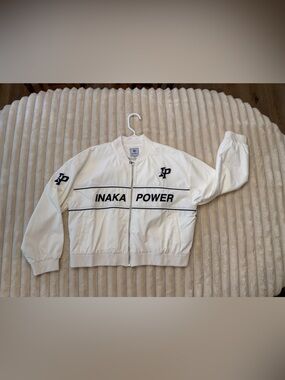 Inaka Power White Women's Athletic Jacket with Black Accents